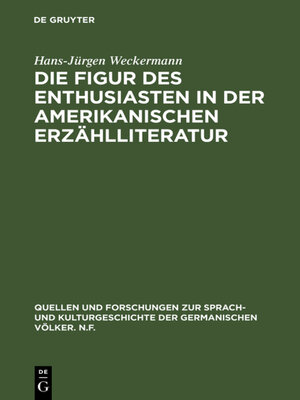 cover image of Die Figur des Enthusiasten in der amerikanischen Erzählliteratur